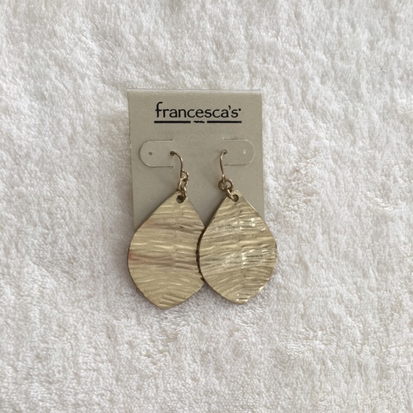 Textured Gold Earrings - Picture 2 of 4